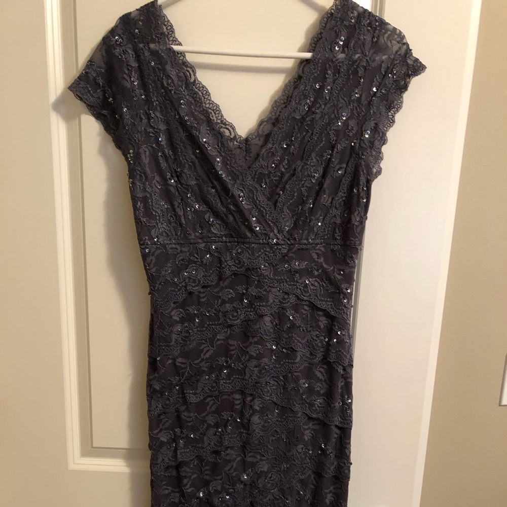 Gray lace dress